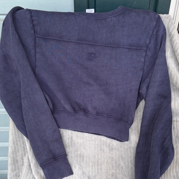 Dark Purple Cropped Sweatshirt - Picture 1 of 1